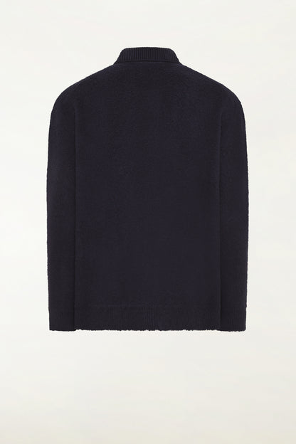 Camicia in lana color blu navy | PIACENZA 1733