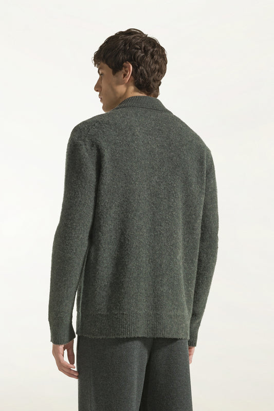Anthracite wool shirt - new HP arrivals | PIACENZA 1733