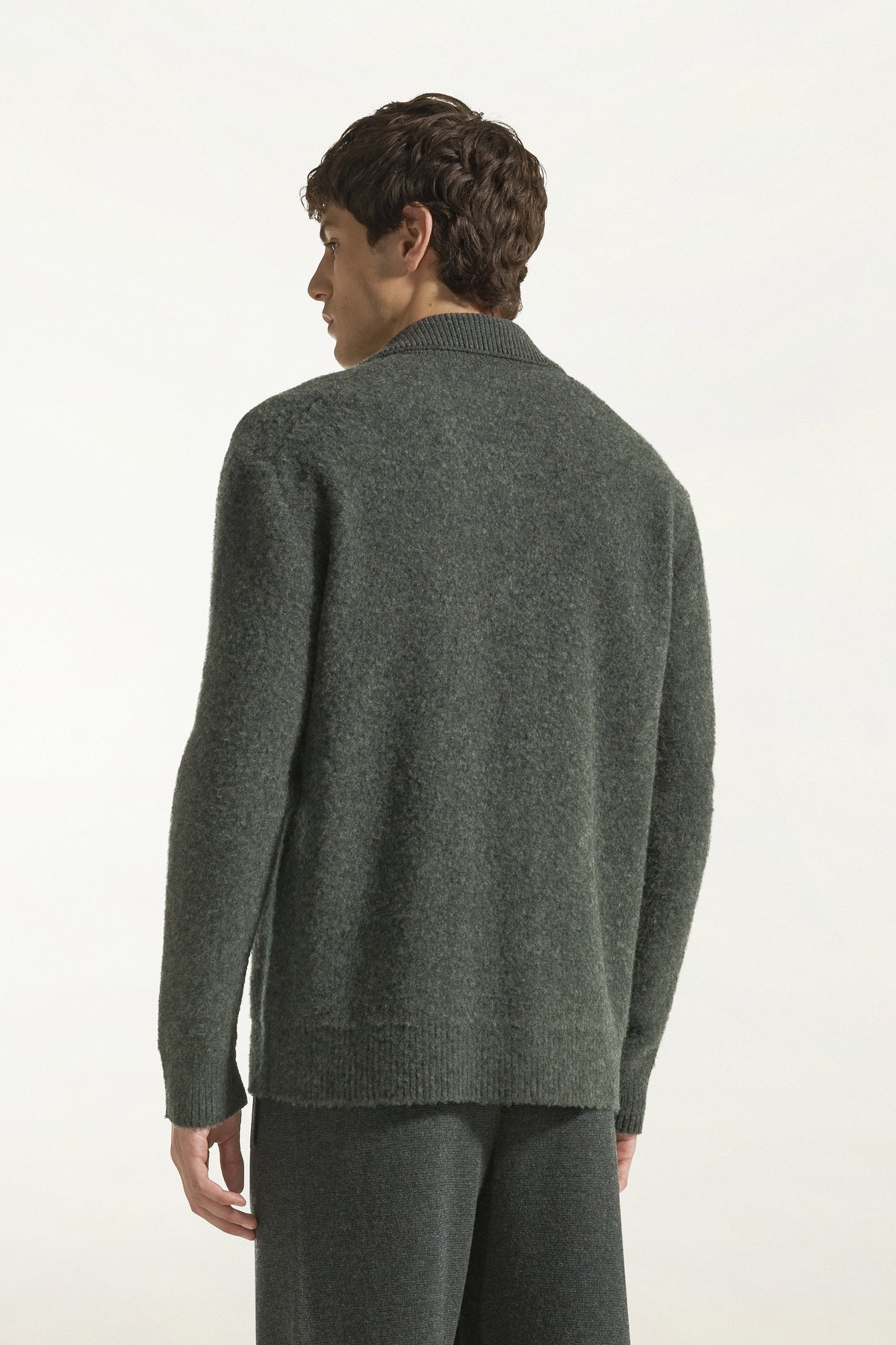 Camicia in lana color antracite | PIACENZA 1733