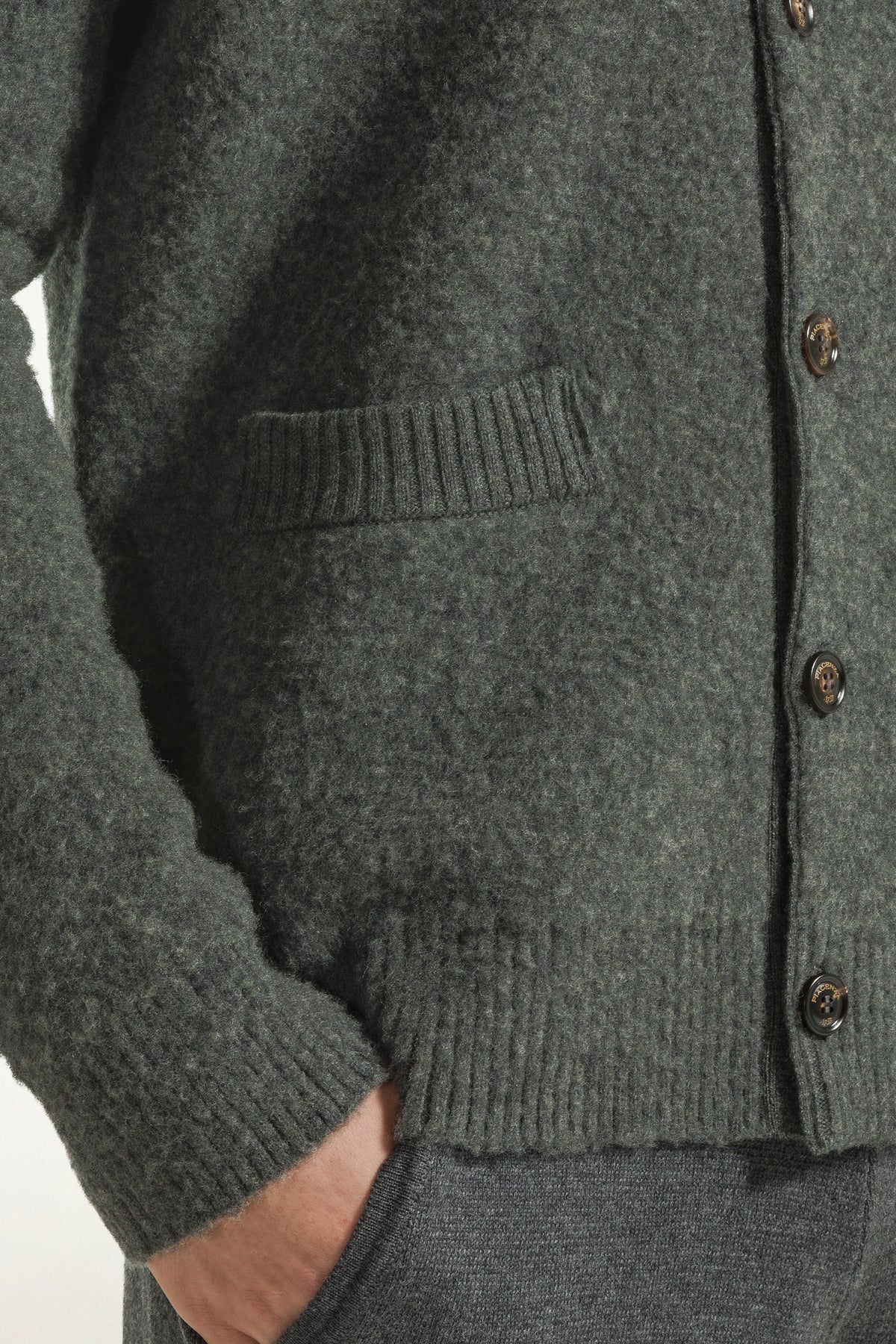 Camicia in lana color antracite | PIACENZA 1733
