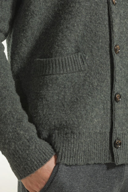 Camicia in lana color antracite | PIACENZA 1733