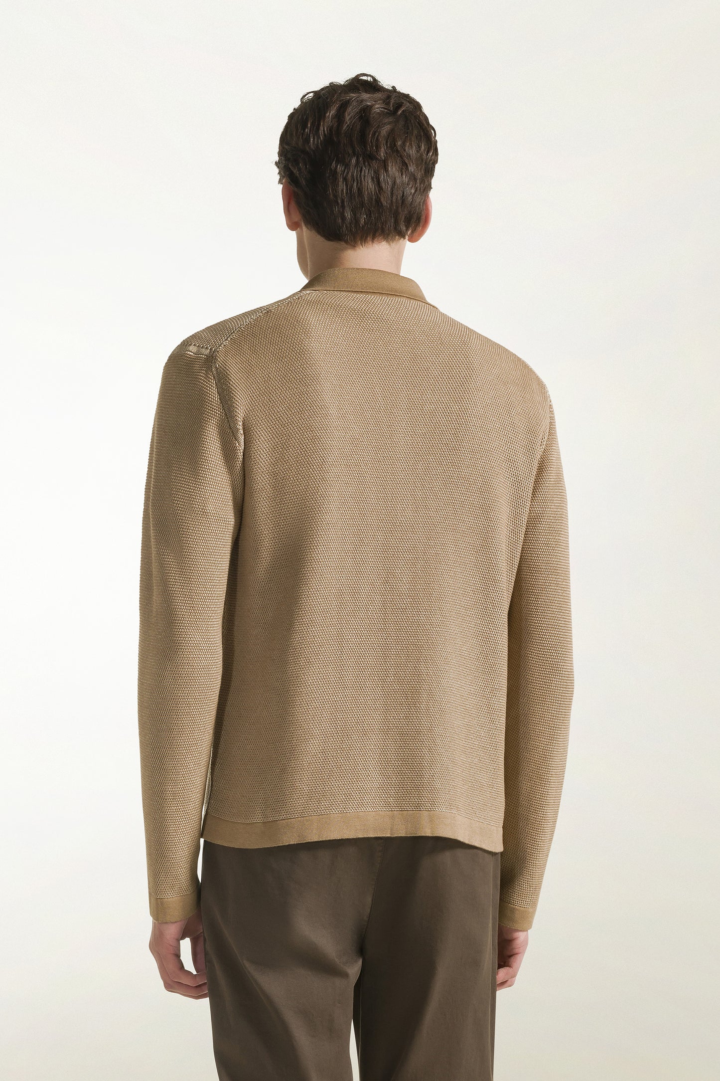 Ecru silk and cotton shirt