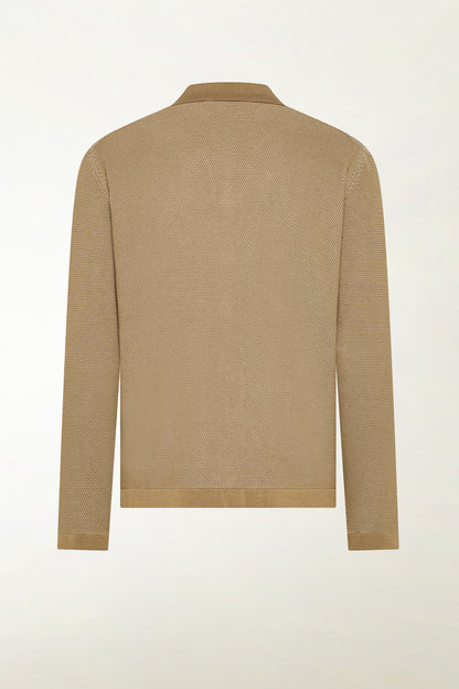 Ecru silk and cotton shirt