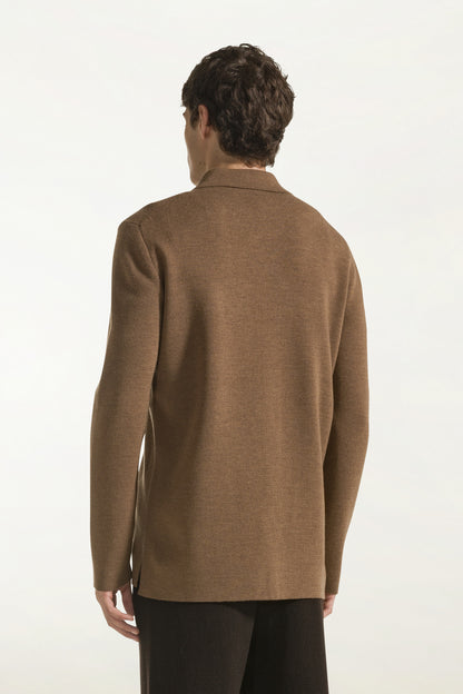 Camicia in lana color vicuña | PIACENZA 1733