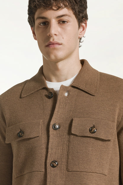 Camicia in lana color vicuña | PIACENZA 1733