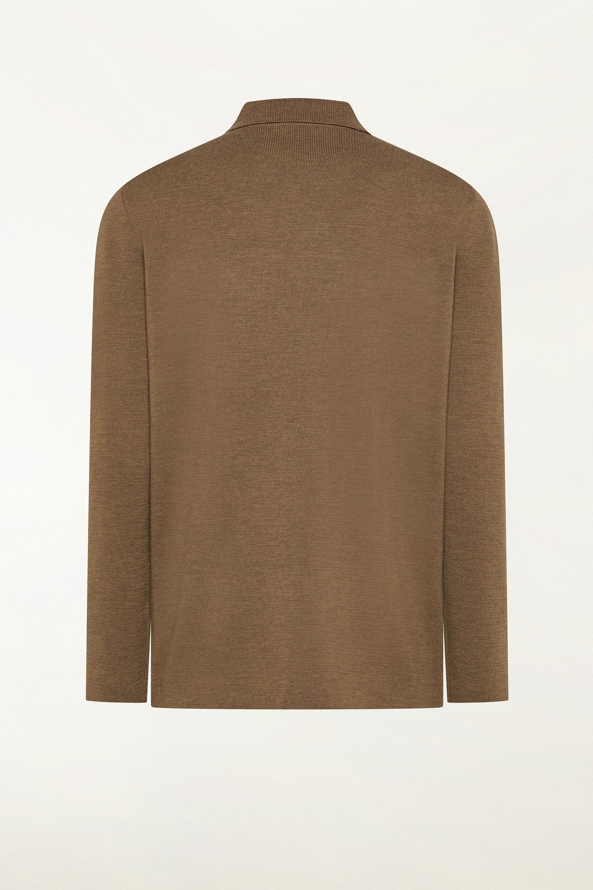 Camicia in lana color vicuña