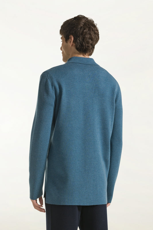 Airforce blue wool shirt - new HP arrivals | PIACENZA 1733