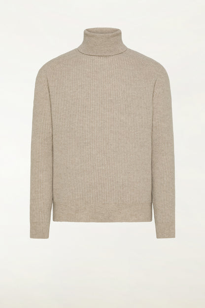 Dolcevita in lana e cashmere color naturale | PIACENZA 1733