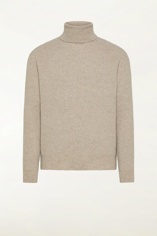 Dolcevita in lana e cashmere color naturale - Nuovi arrivi FW26 | PIACENZA 1733