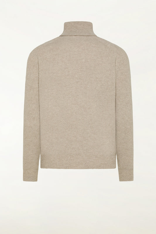 Dolcevita in lana e cashmere color naturale - Nuovi arrivi FW26 | PIACENZA 1733