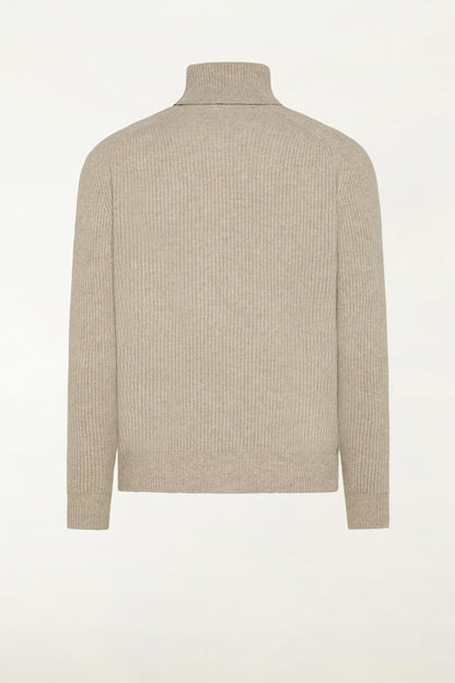 Dolcevita in lana e cashmere color naturale | PIACENZA 1733