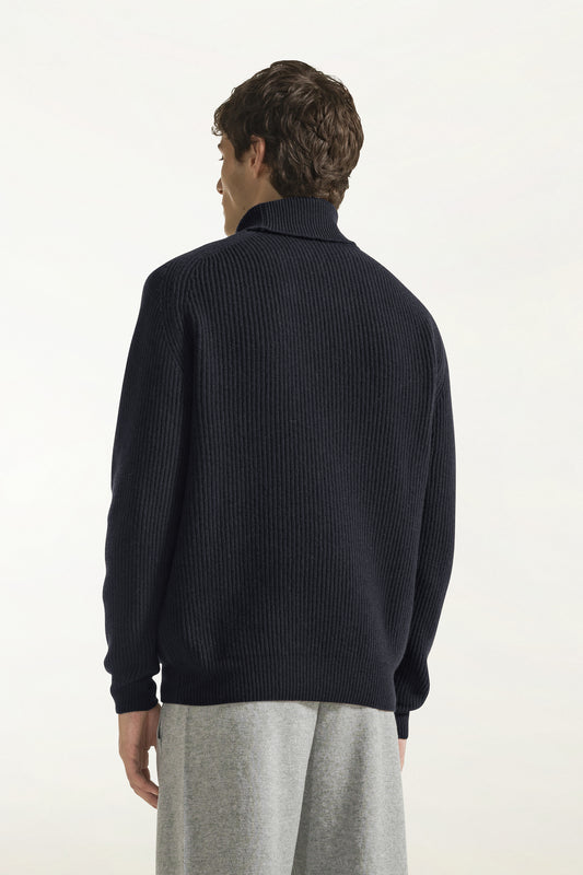 Dolcevita in lana e cashmere color blu navy - Nuovi arrivi FW26 | PIACENZA 1733