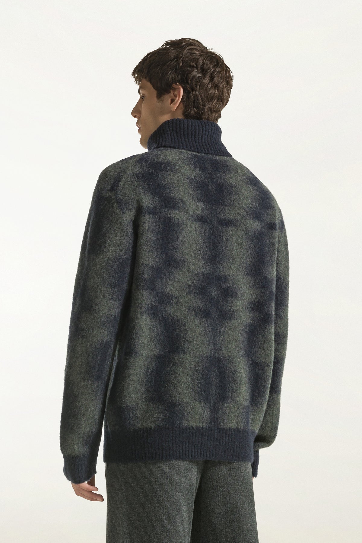 Navy blue wool turtleneck
