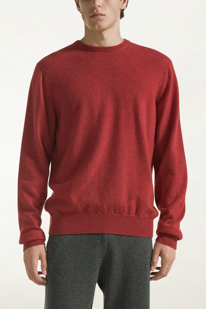 Red cashmere crewneck | PIACENZA 1733