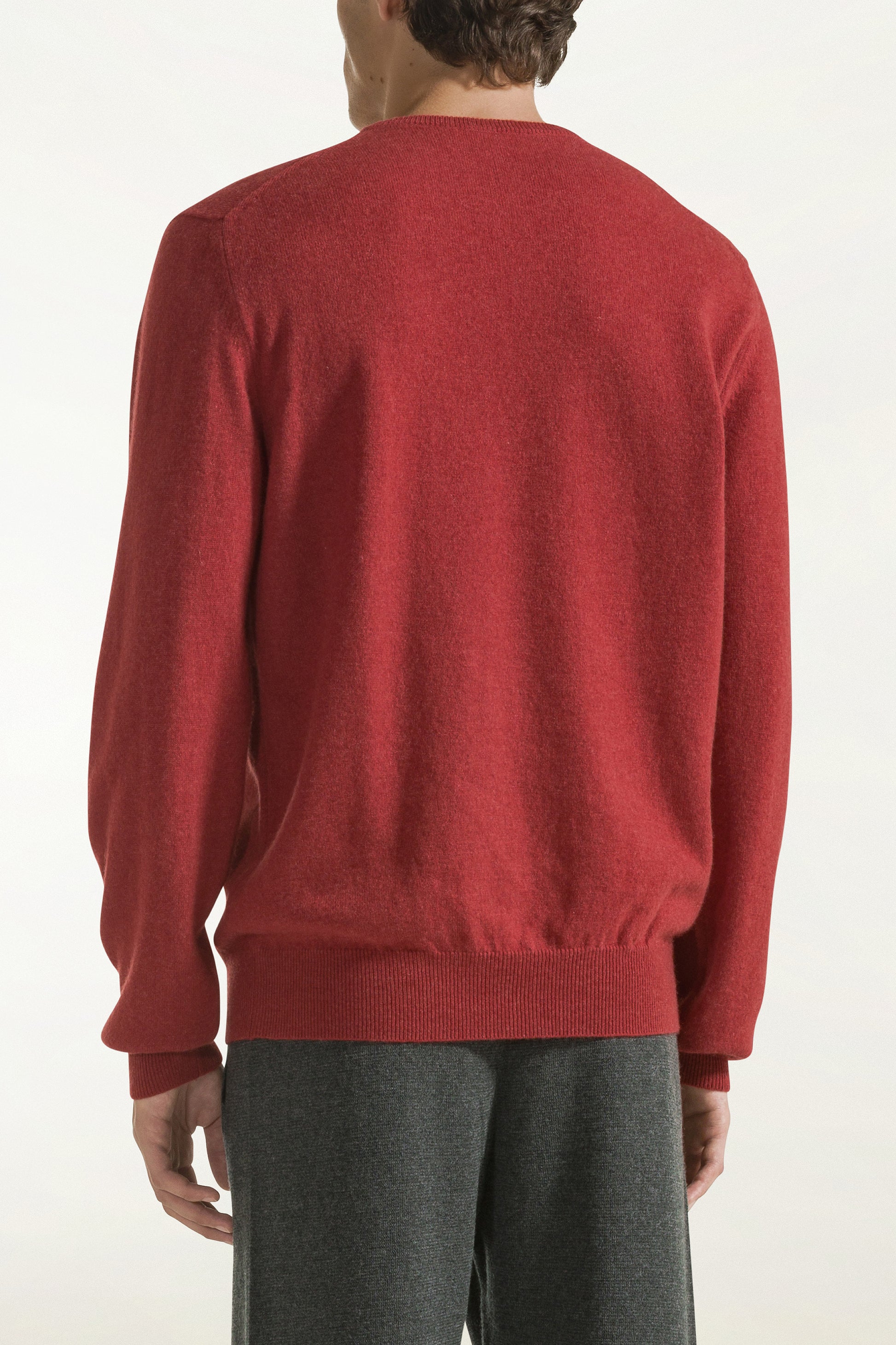 Red cashmere crewneck | PIACENZA 1733