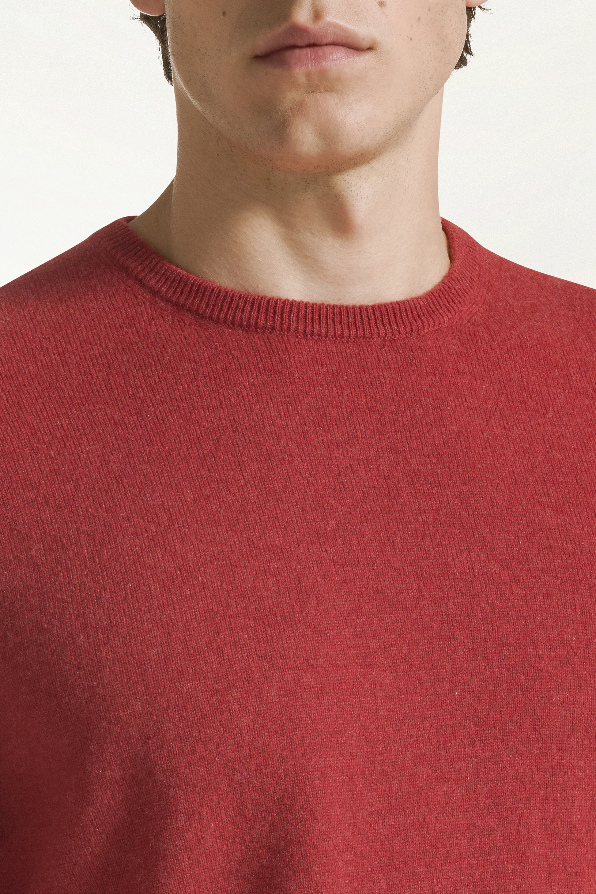 Red cashmere crewneck | PIACENZA 1733