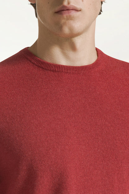 Red cashmere crewneck | PIACENZA 1733