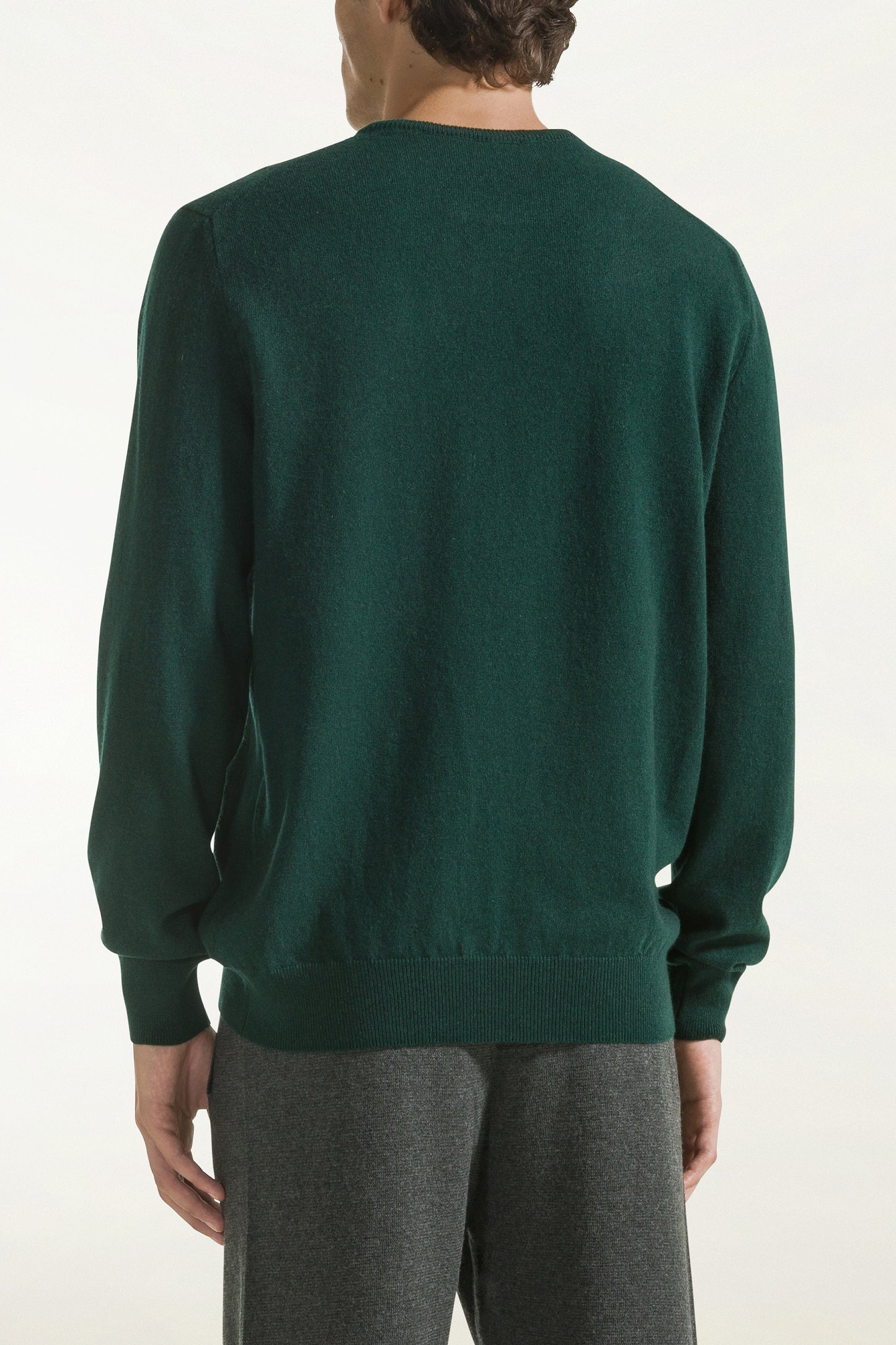 Green cashmere crewneck