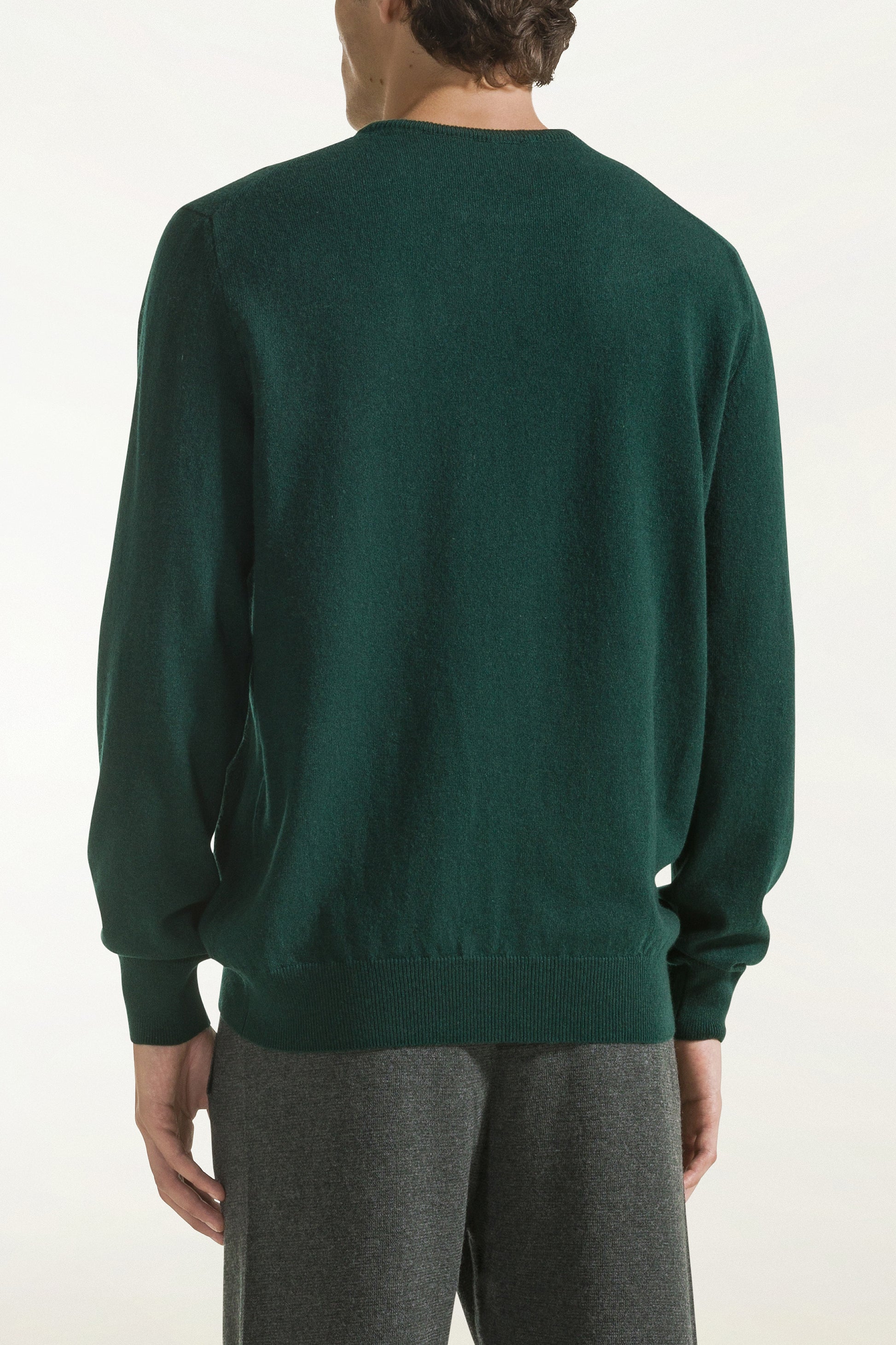 Green cashmere crewneck | PIACENZA 1733