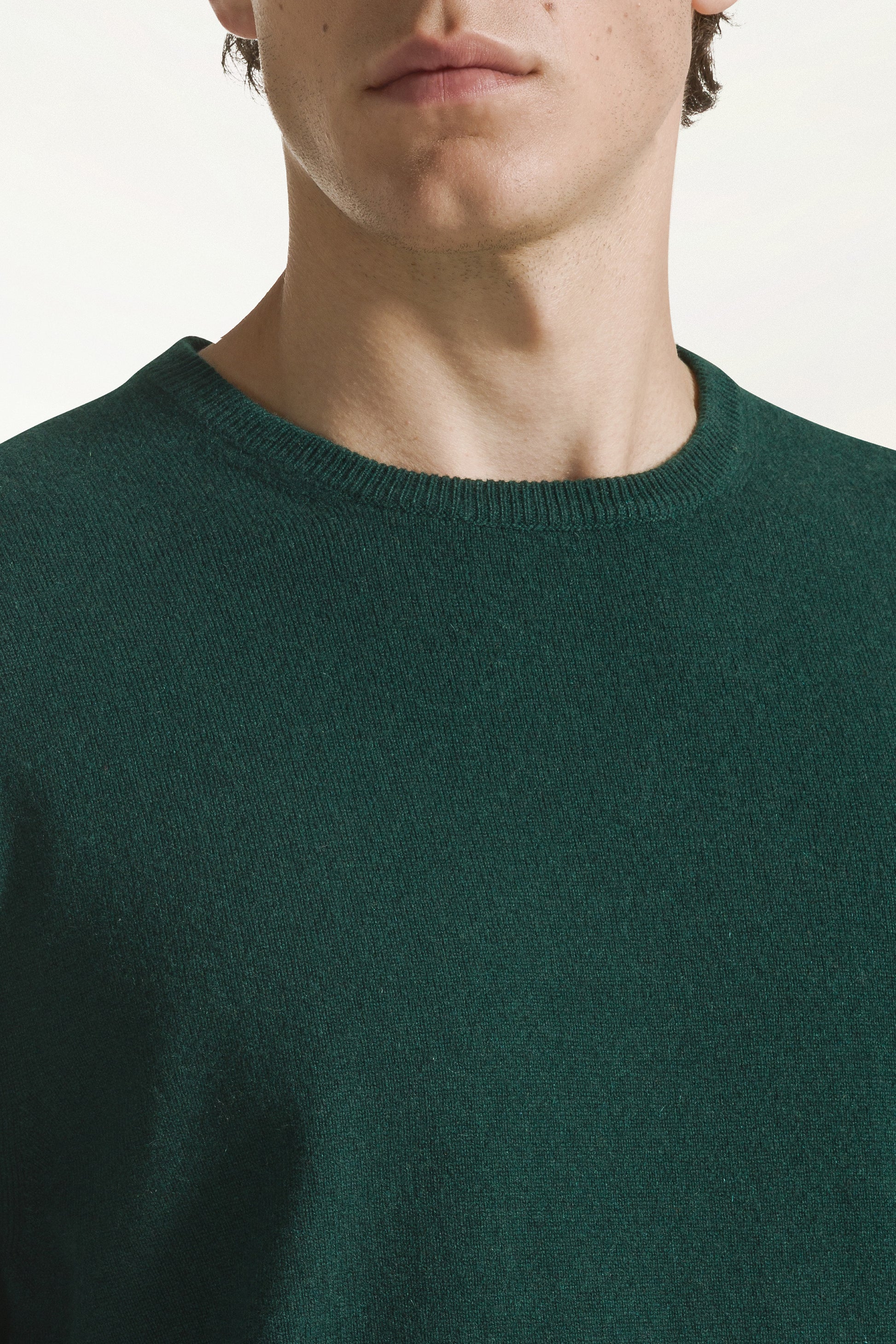 Green cashmere crewneck | PIACENZA 1733