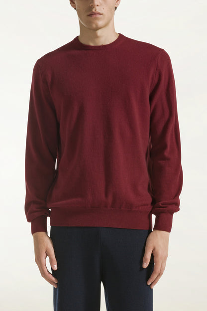 Burgundy cashmere crewneck | PIACENZA 1733
