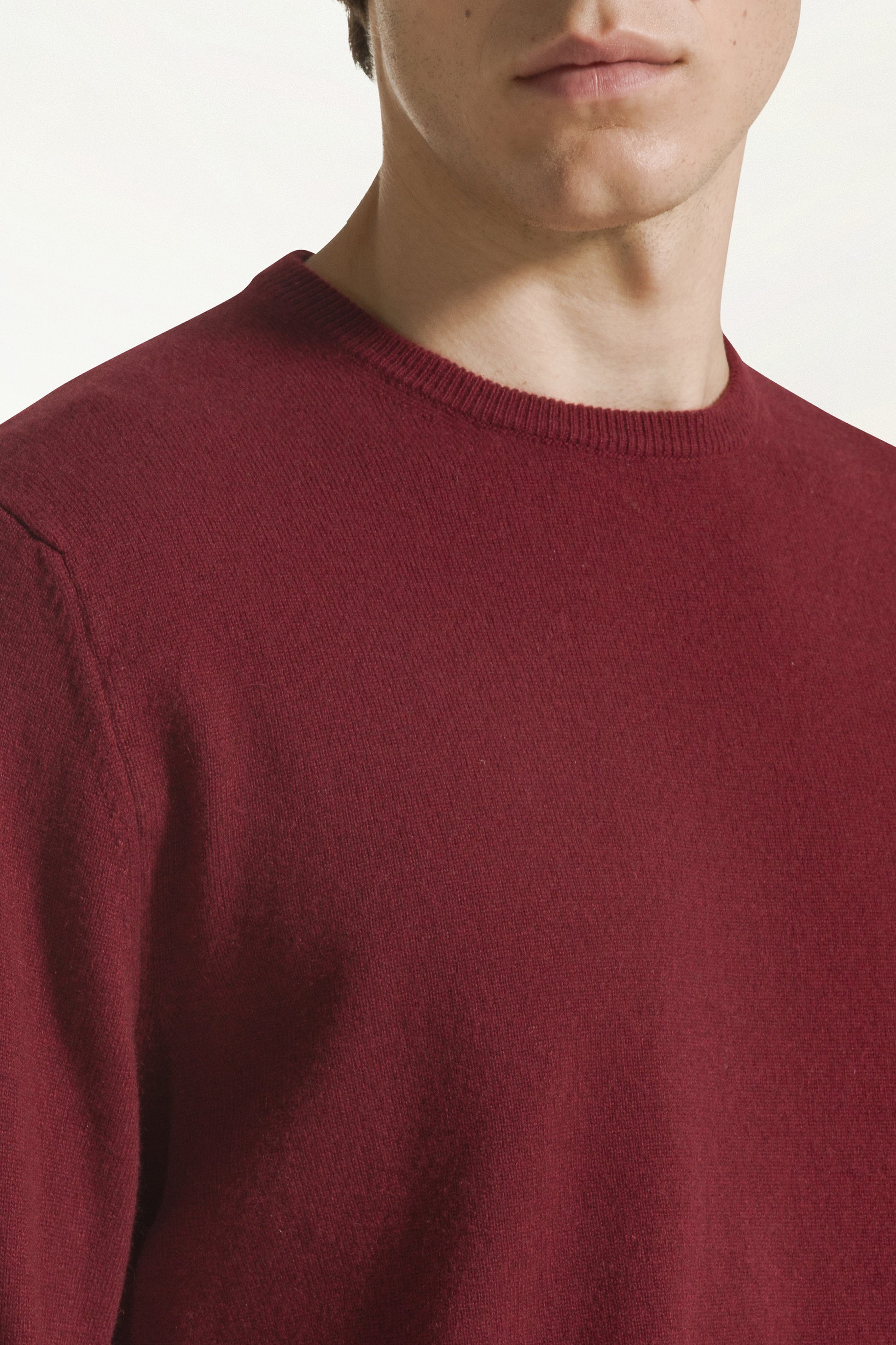 Burgundy cashmere crewneck | PIACENZA 1733