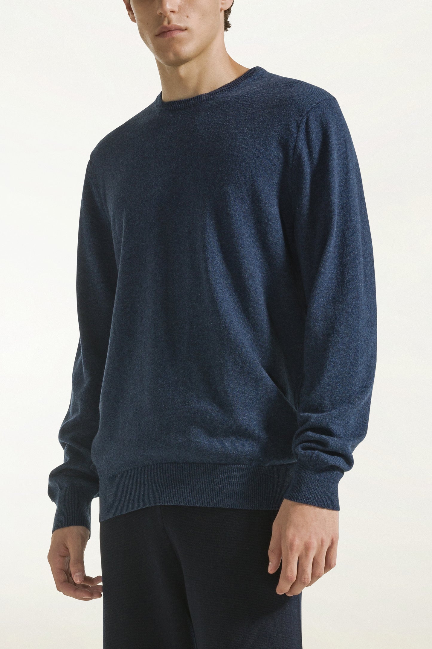 Air force blue cashmere crewneck