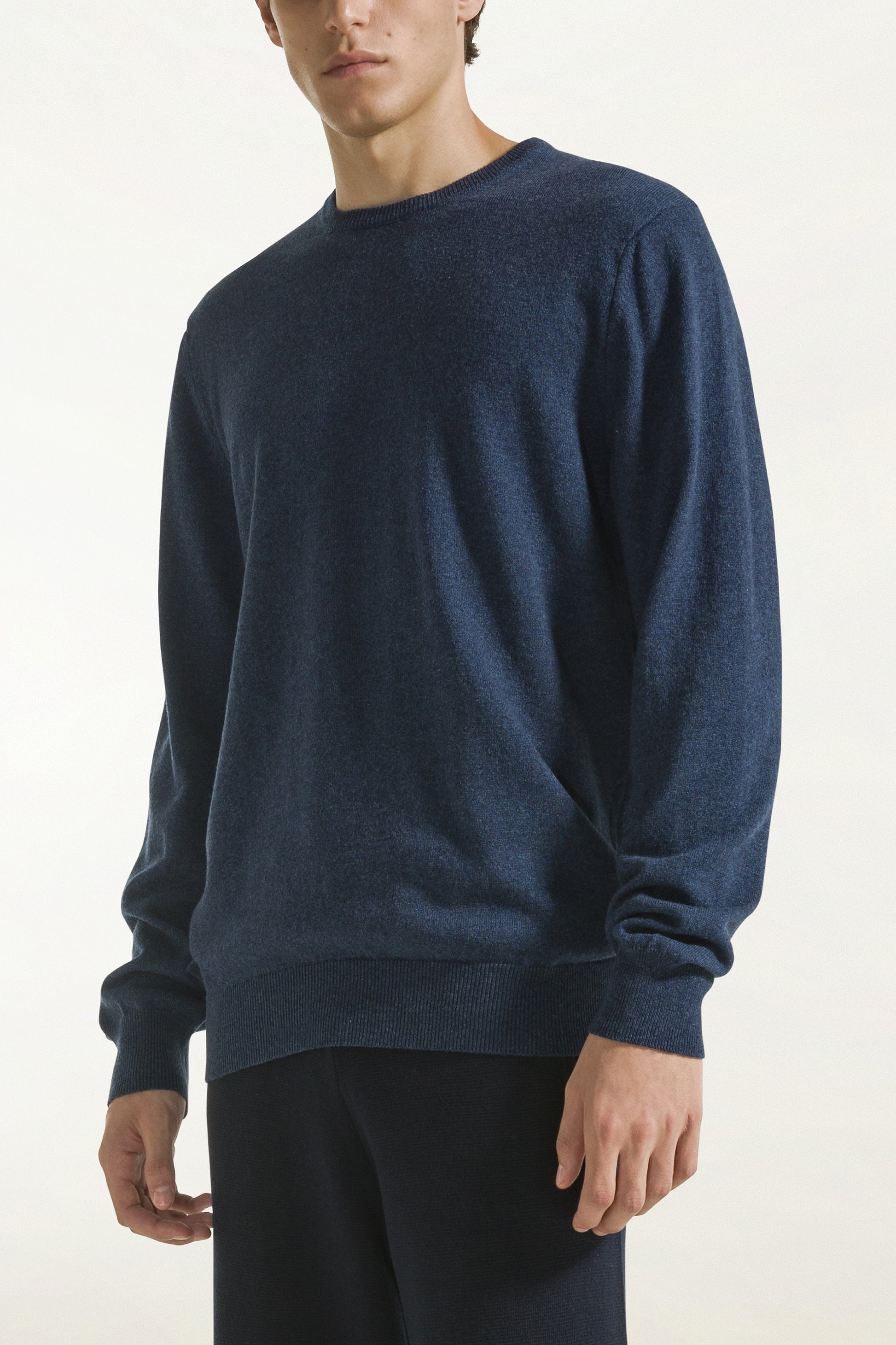 Air force blue cashmere crewneck | PIACENZA 1733