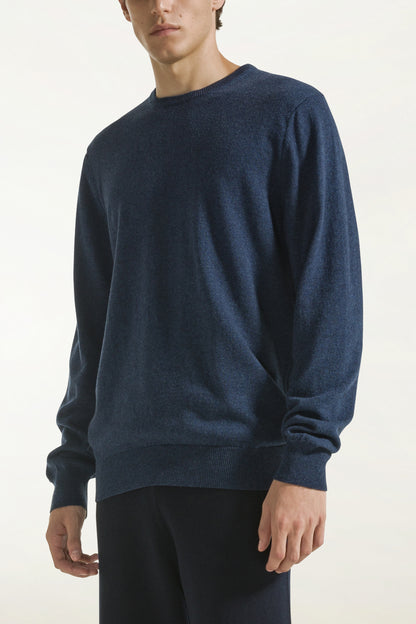 Air force blue cashmere crewneck | PIACENZA 1733