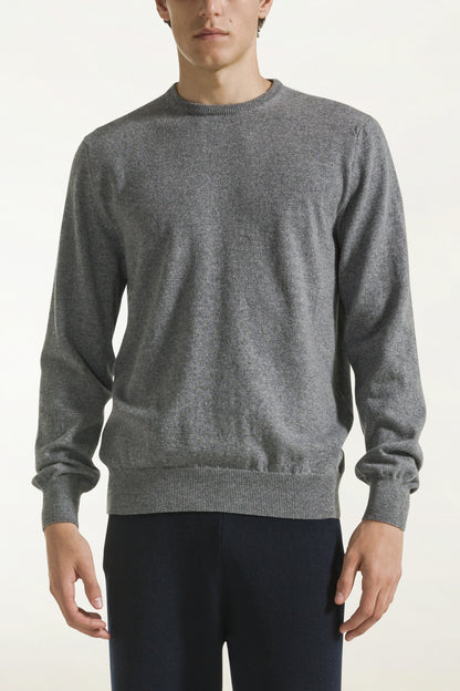 Gray cashmere crewneck | PIACENZA 1733