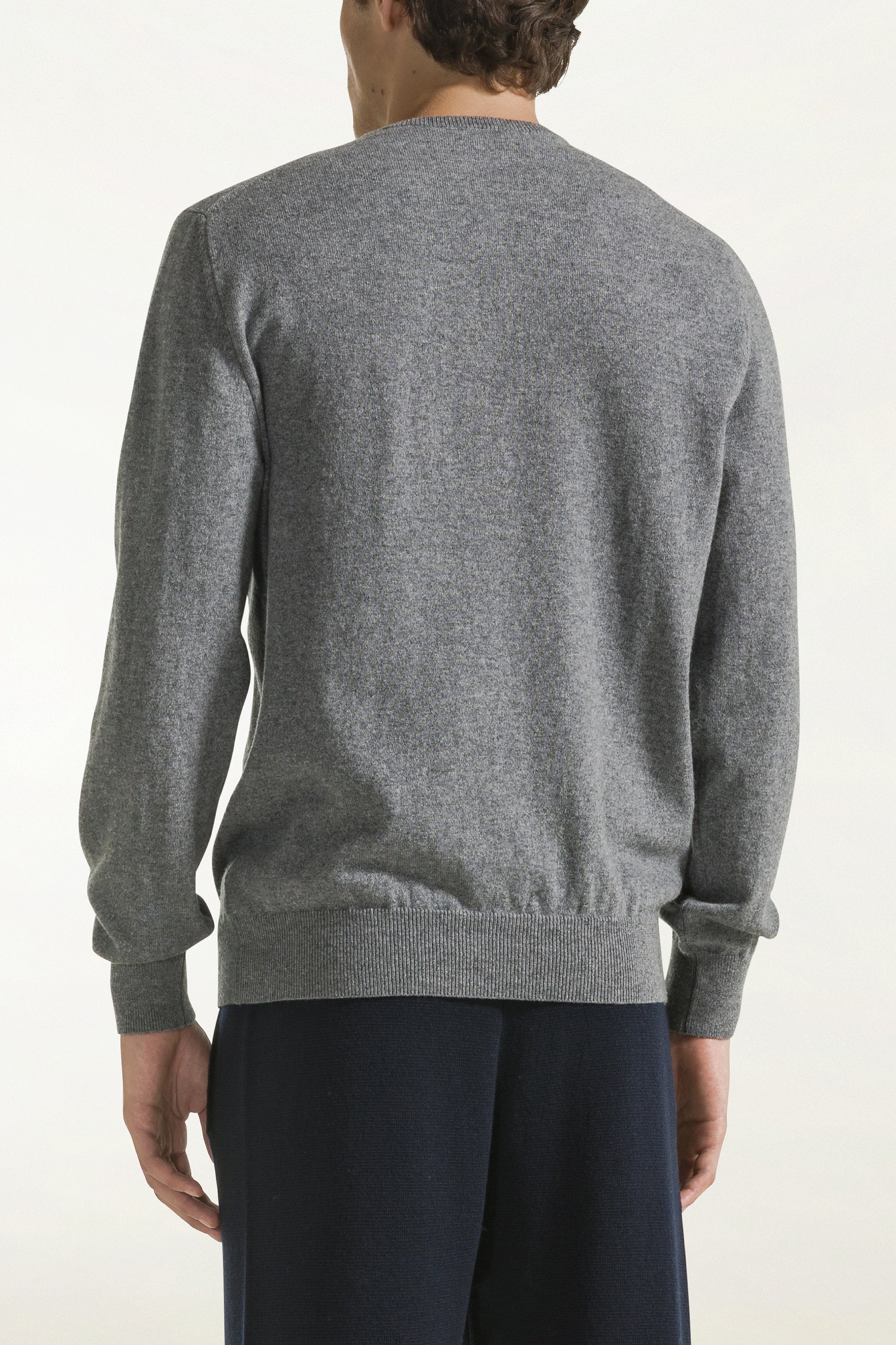 Gray cashmere crewneck | PIACENZA 1733