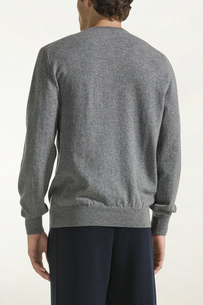 Gray cashmere crewneck | PIACENZA 1733