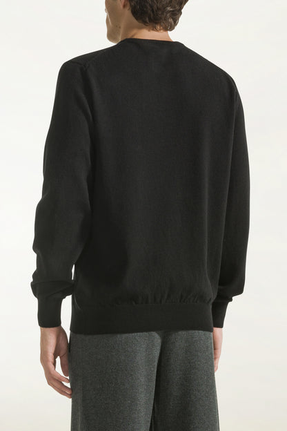 Black cashmere crewneck | PIACENZA 1733