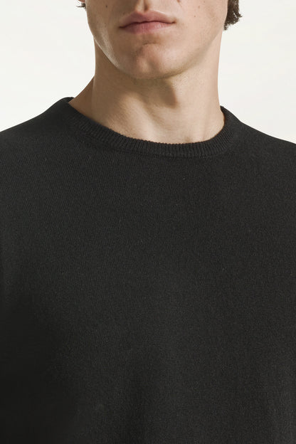 Black cashmere crewneck | PIACENZA 1733