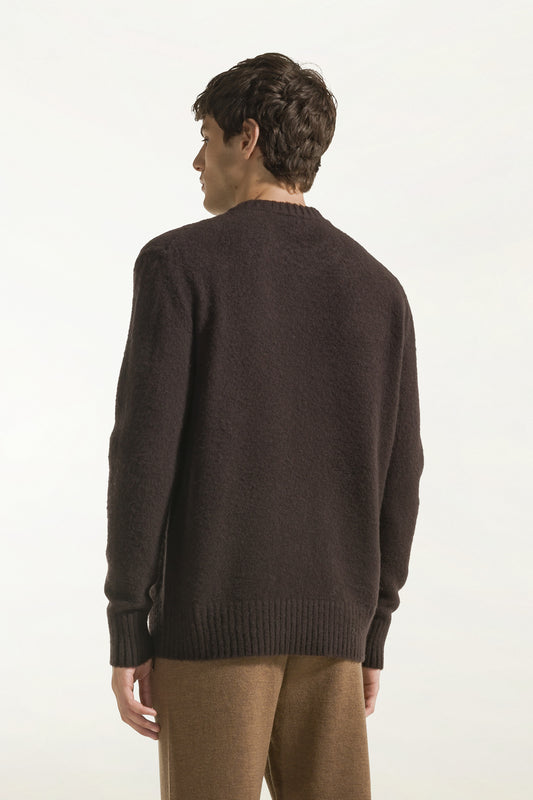 Girocollo in lana color marrone - Maglieria in Lana Uomo | PIACENZA 1733