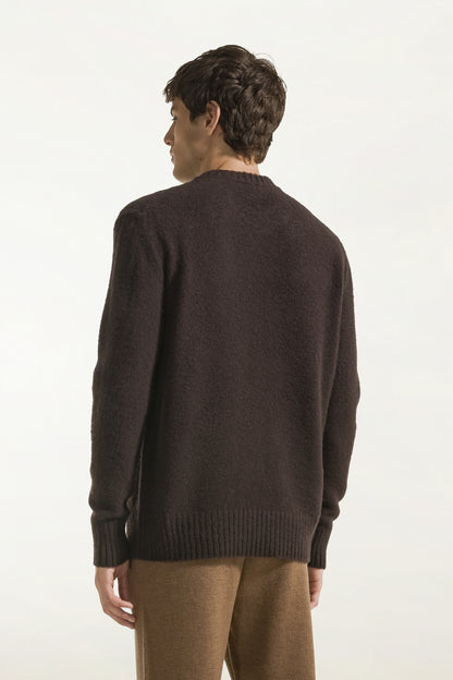 Girocollo in lana color marrone | PIACENZA 1733