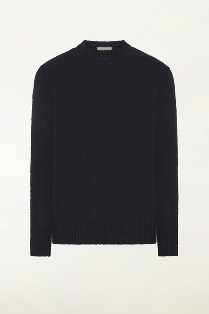 Girocollo in lana color blu navy | PIACENZA 1733