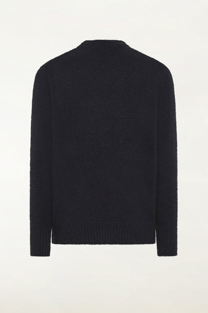 Girocollo in lana color blu navy | PIACENZA 1733