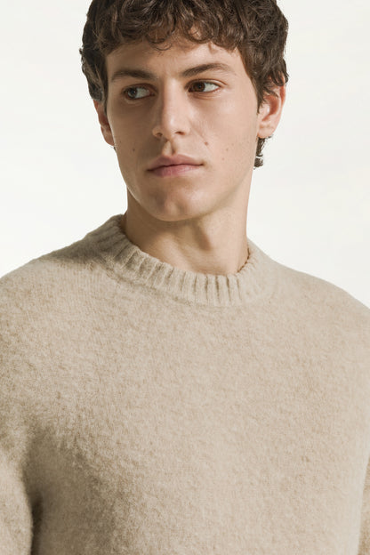Girocollo in lana color naturale | PIACENZA 1733