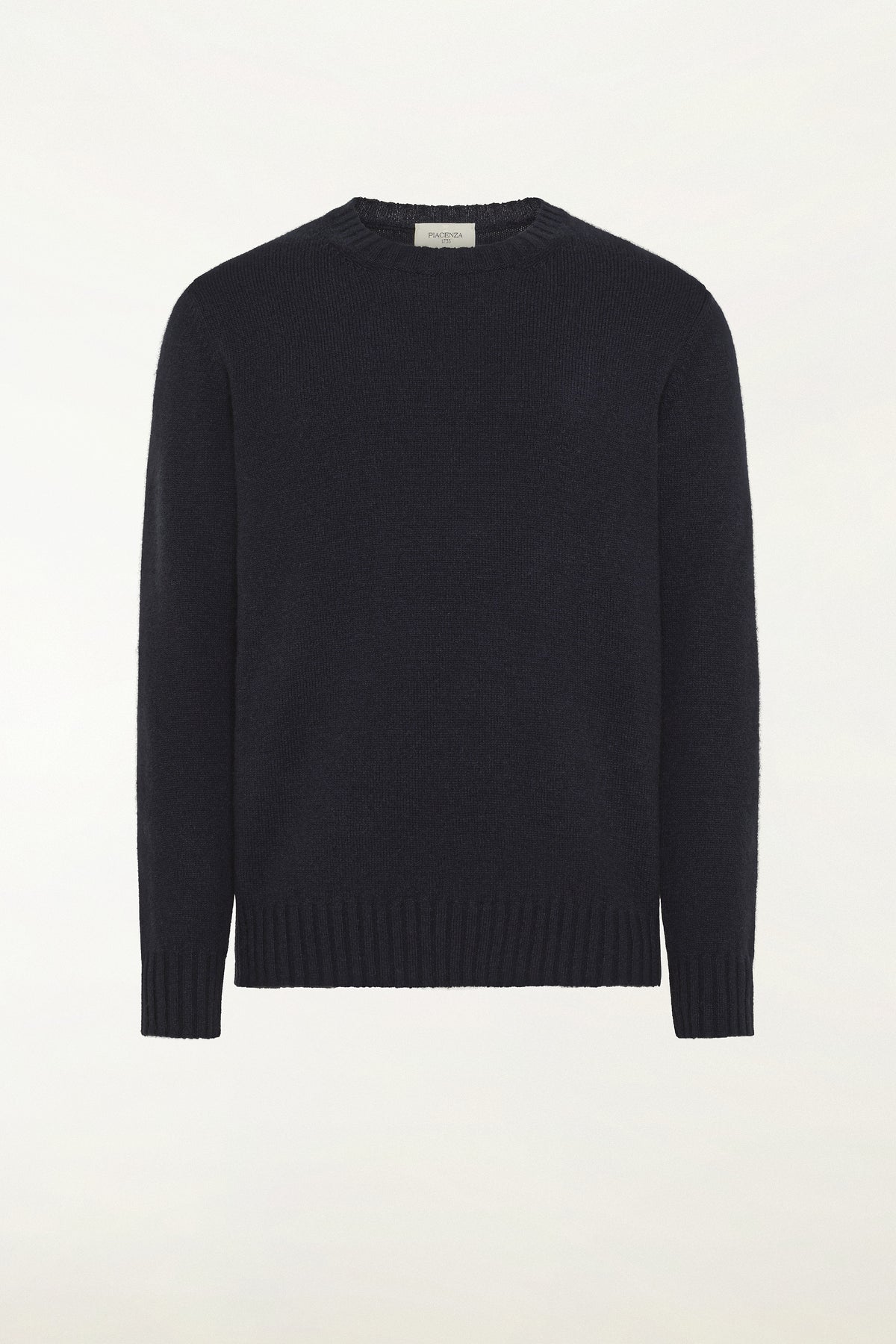 Navy blue cashmere crew neck | PIACENZA 1733
