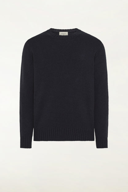 Navy blue cashmere crew neck | PIACENZA 1733