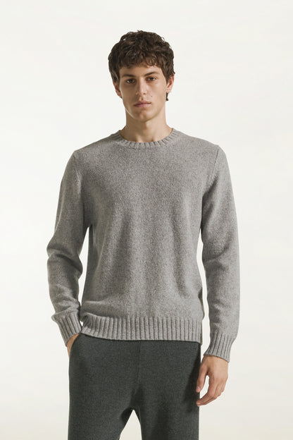Girocollo in cashmere color grigio | PIACENZA 1733