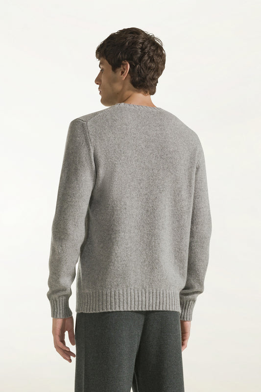 Girocollo in cashmere color grigio - Maglieria in Cashmere Uomo | PIACENZA 1733