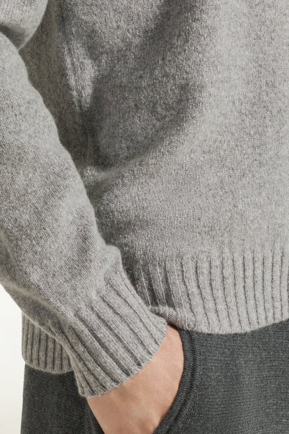 Girocollo in cashmere color grigio | PIACENZA 1733