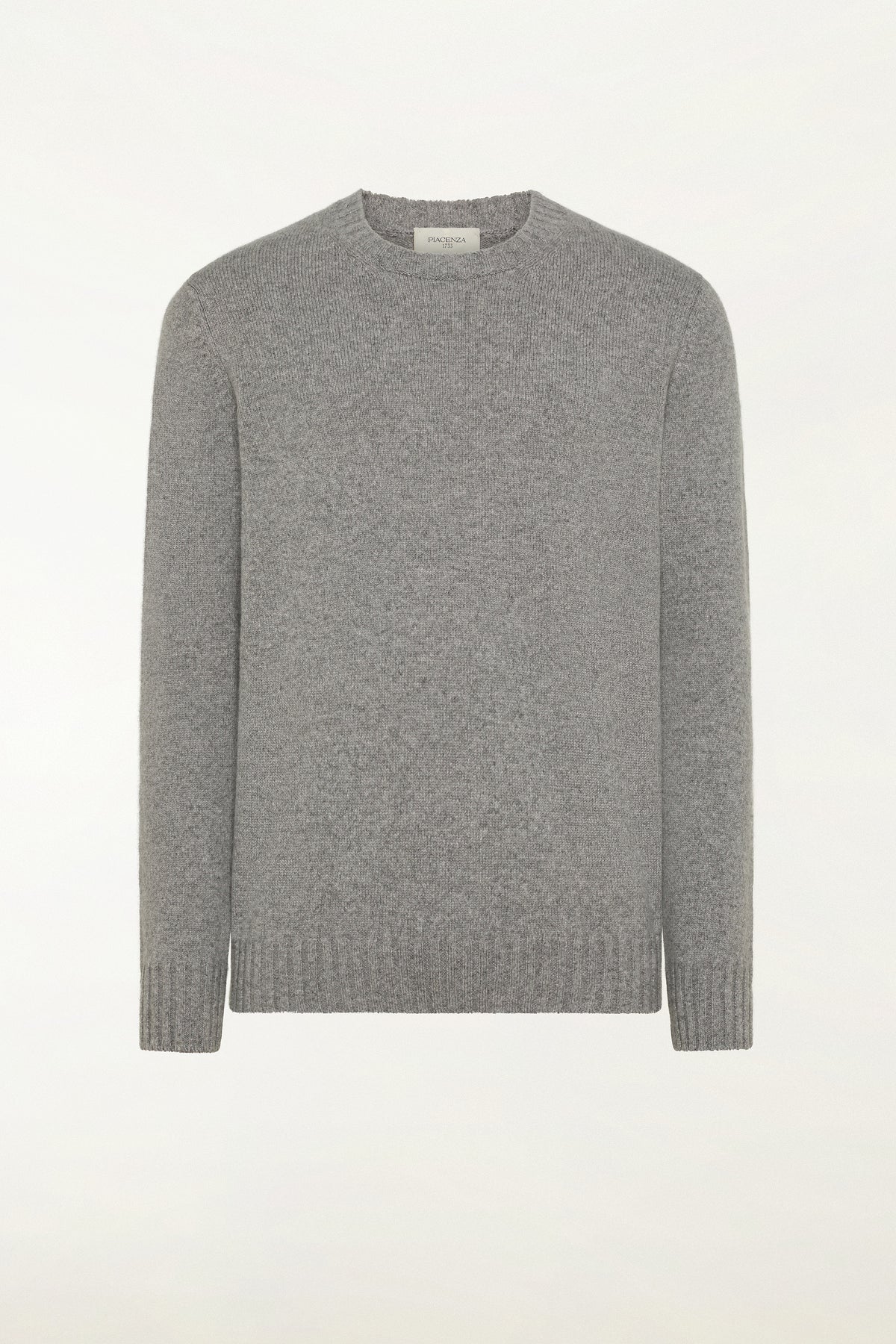 Girocollo in cashmere color grigio