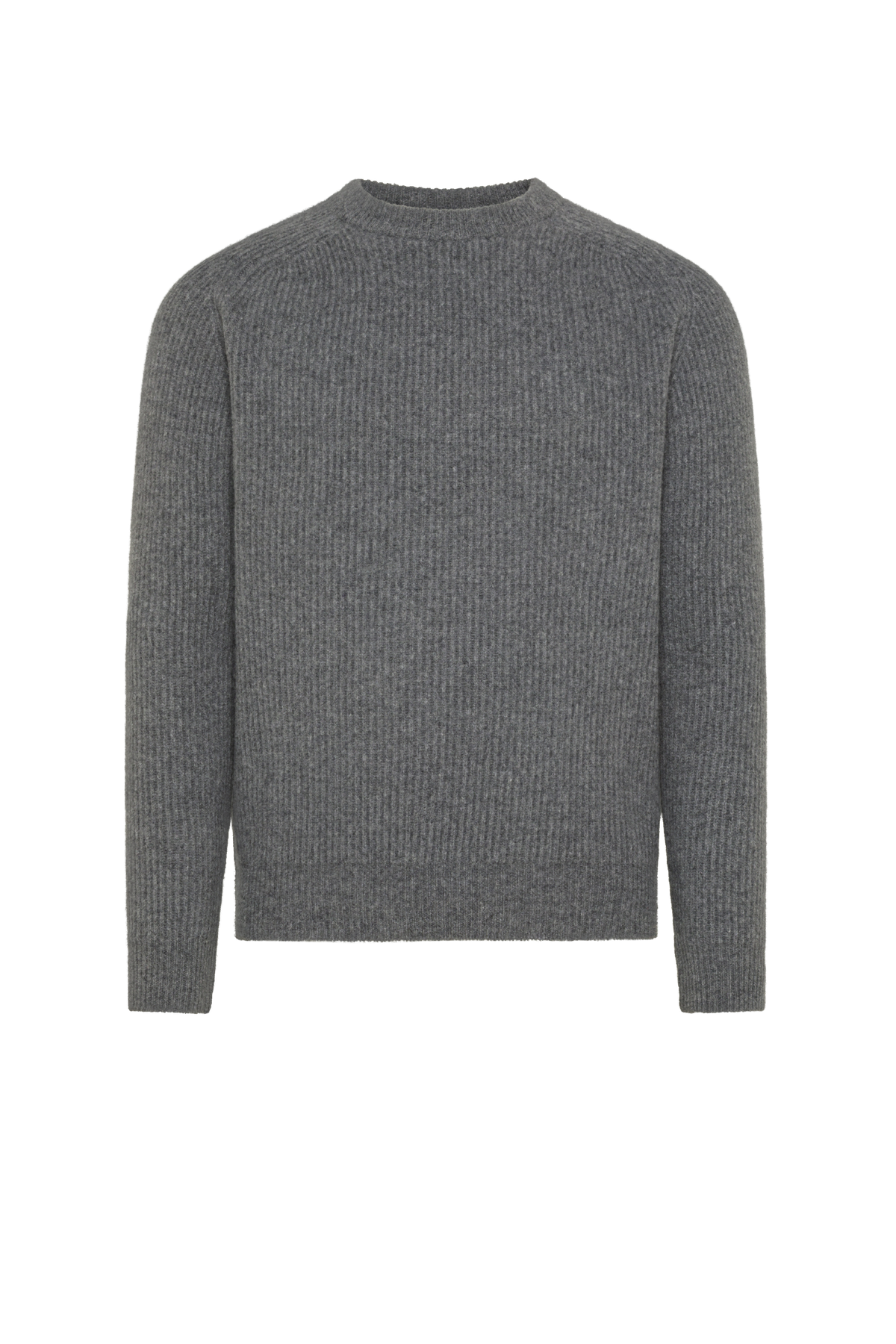 Grey wool and cashmere crew neck sweater | PIACENZA 1733