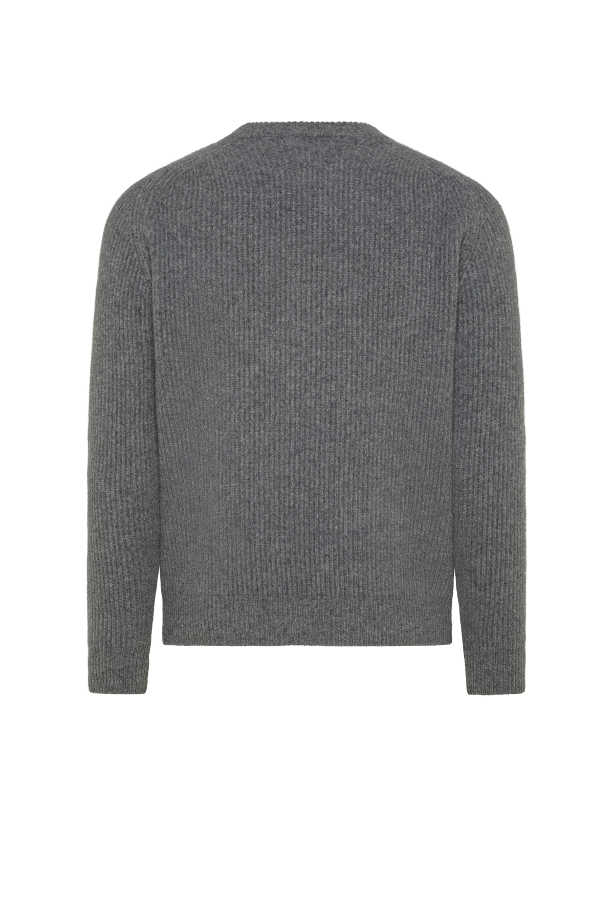 Grey wool and cashmere crew neck sweater | PIACENZA 1733