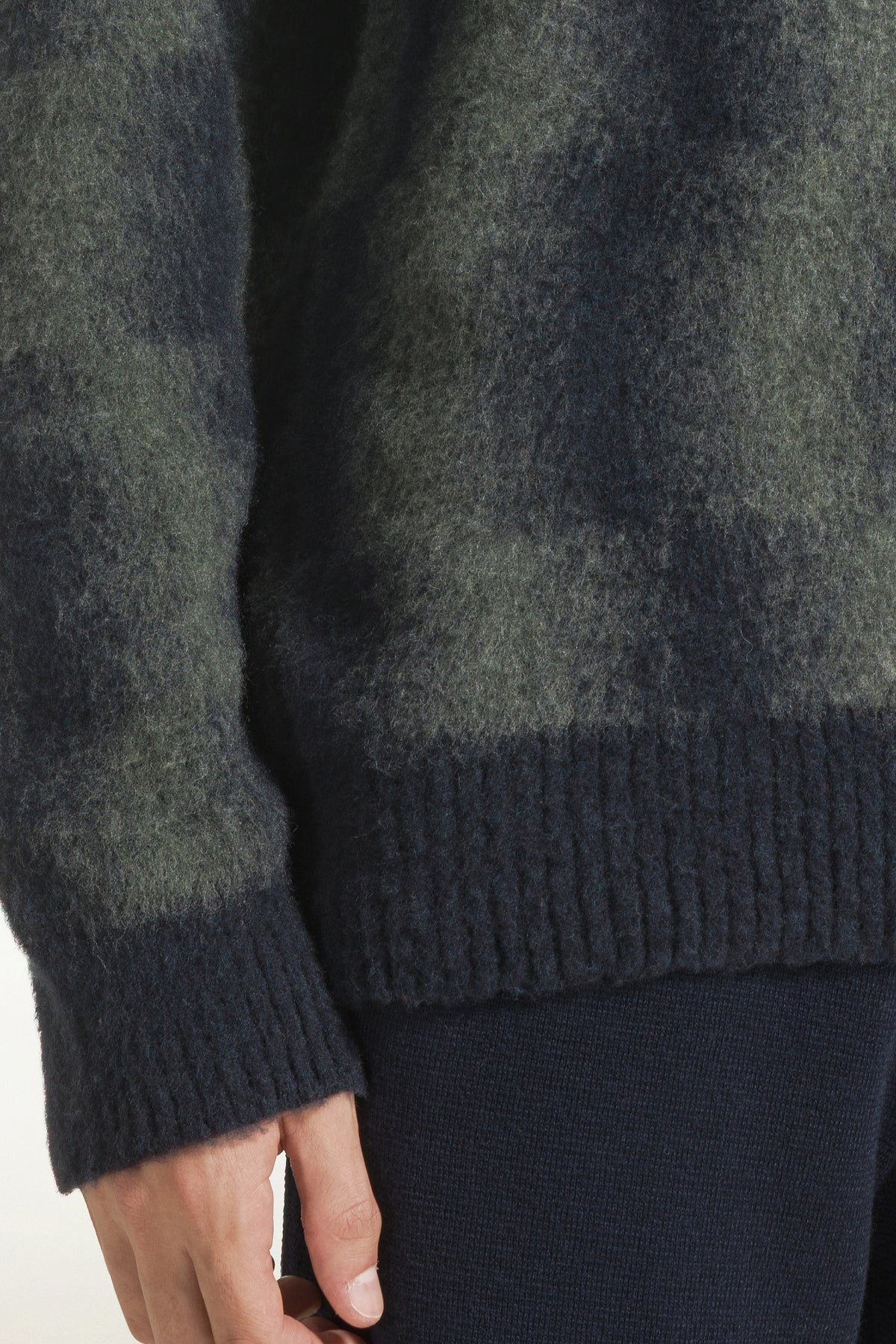 Girocollo in lana geelong color blu navy | PIACENZA 1733