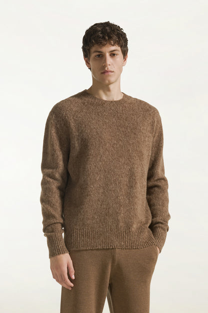 Girocollo in cashmere color cammello | PIACENZA 1733