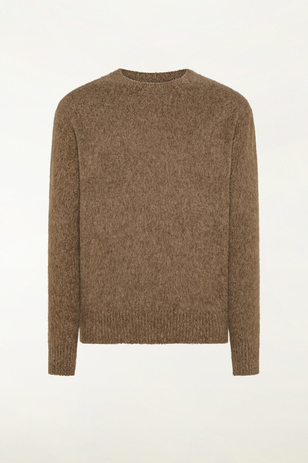 Girocollo in cashmere color cammello